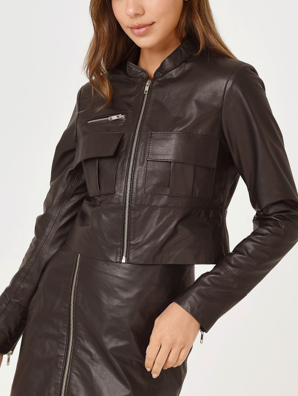 CROP JACKIE BLACK