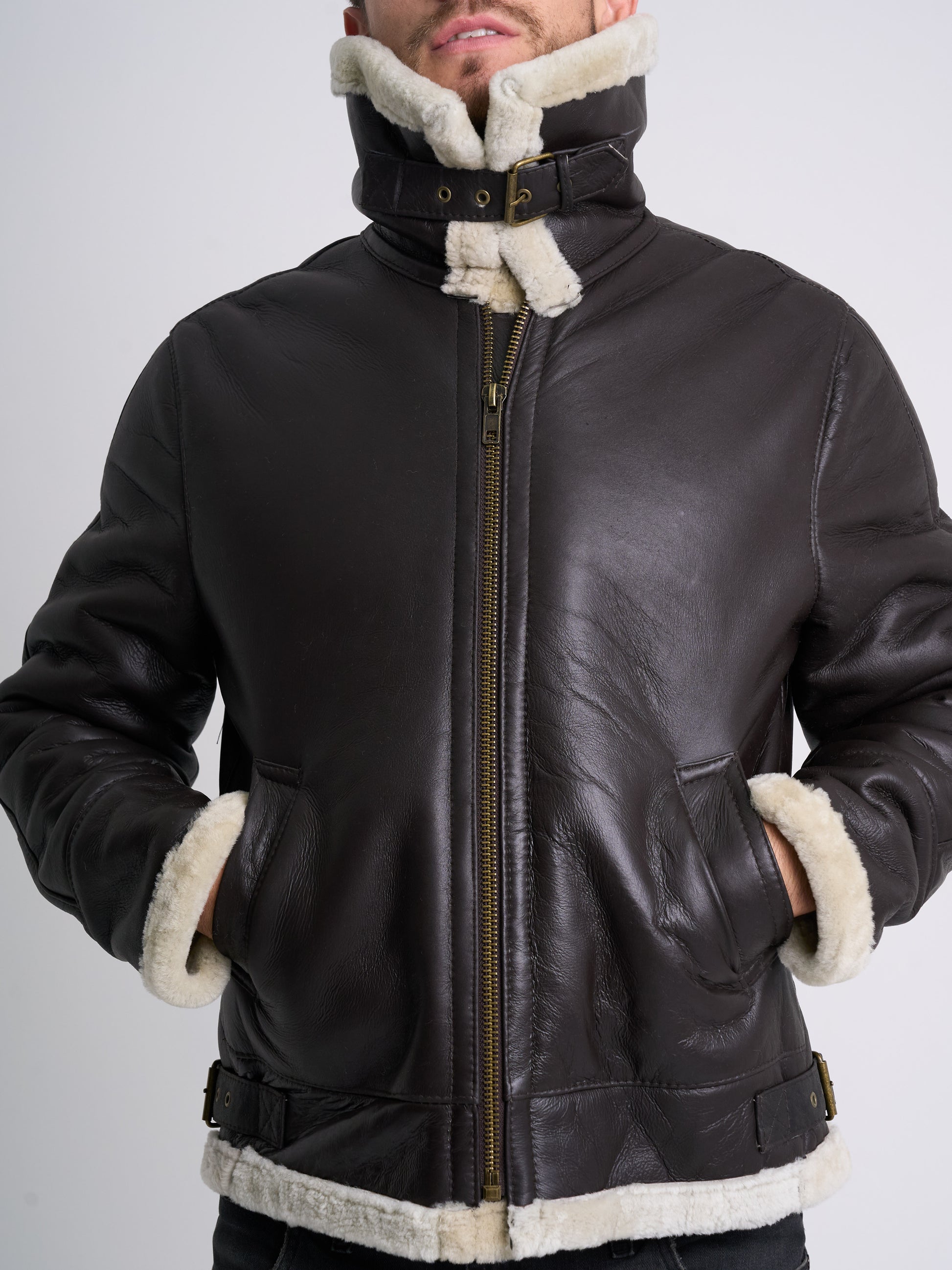 BOMBER OVEJA BROWNWHITE