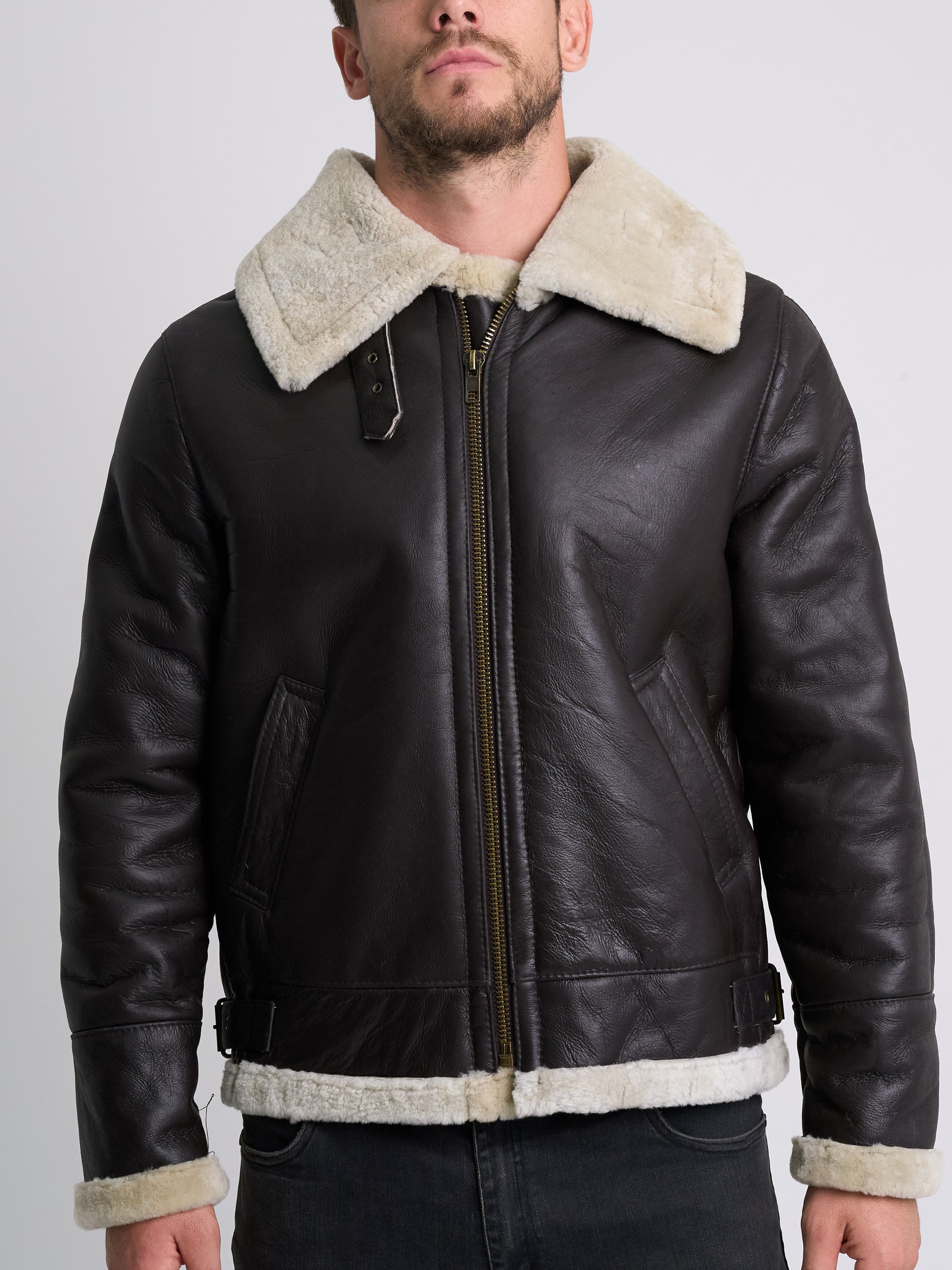 BOMBER OVEJA BROWNWHITE