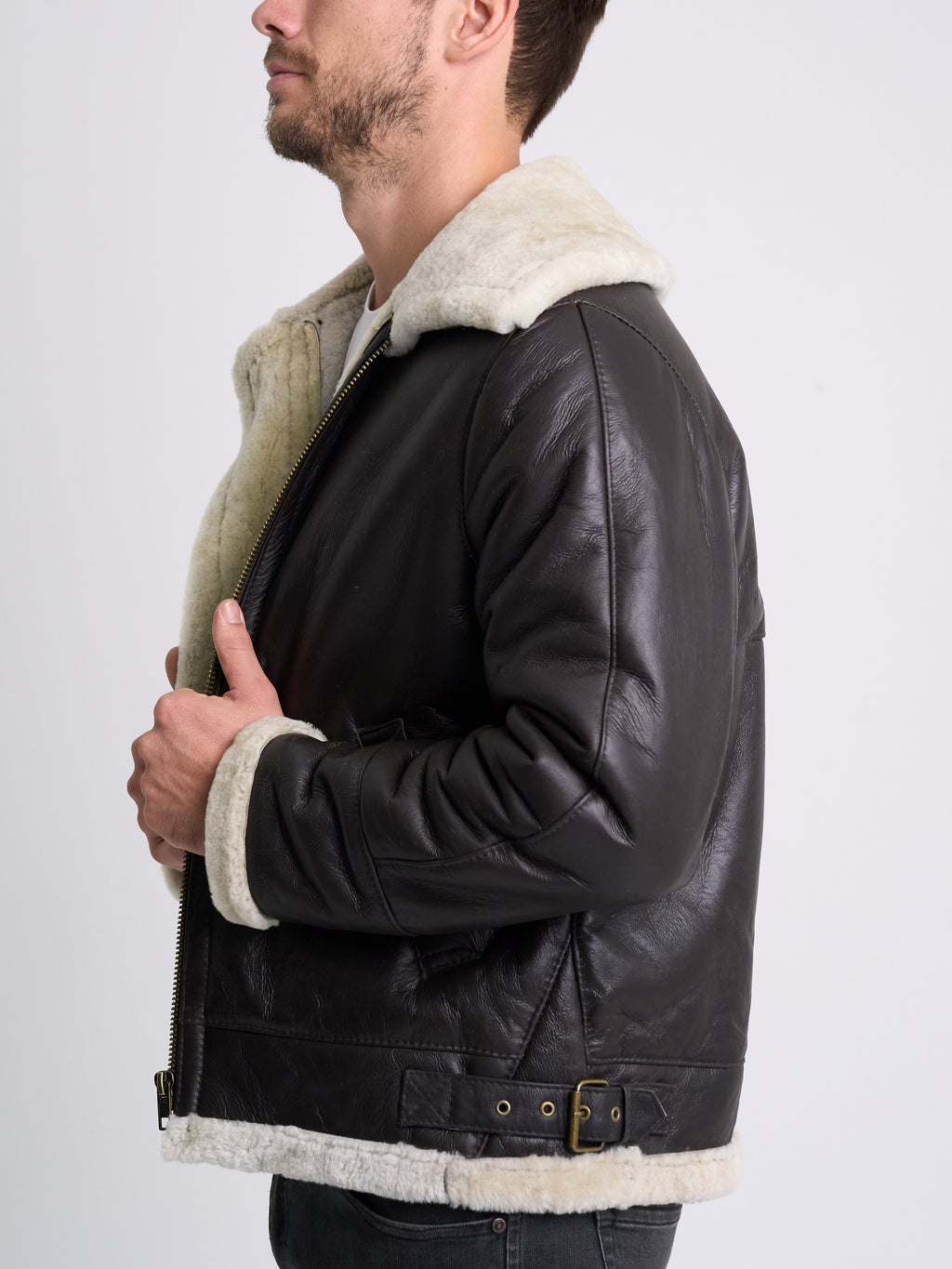 BOMBER OVEJA BROWNWHITE